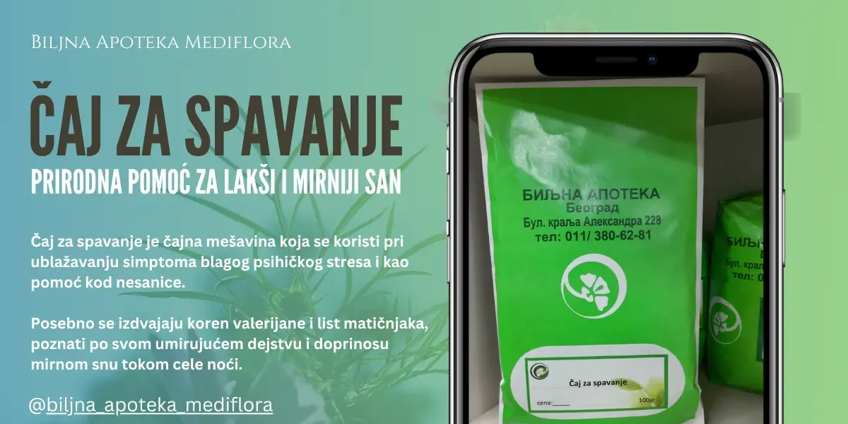 Čaj za spavanje – prirodna pomoć za lakši i mirniji san Čaj za spavanje - prirodna pomoć za lakši i mirniji san