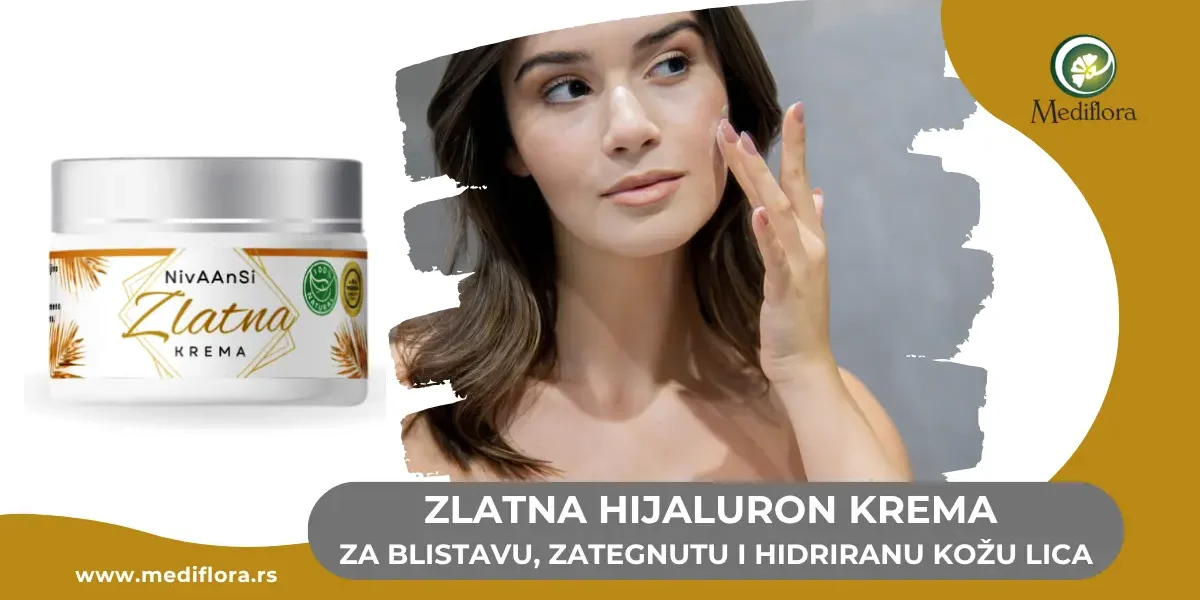 ZLATNA HIJALURON krema za blistavu, zategnutu i hidriranu kožu lica