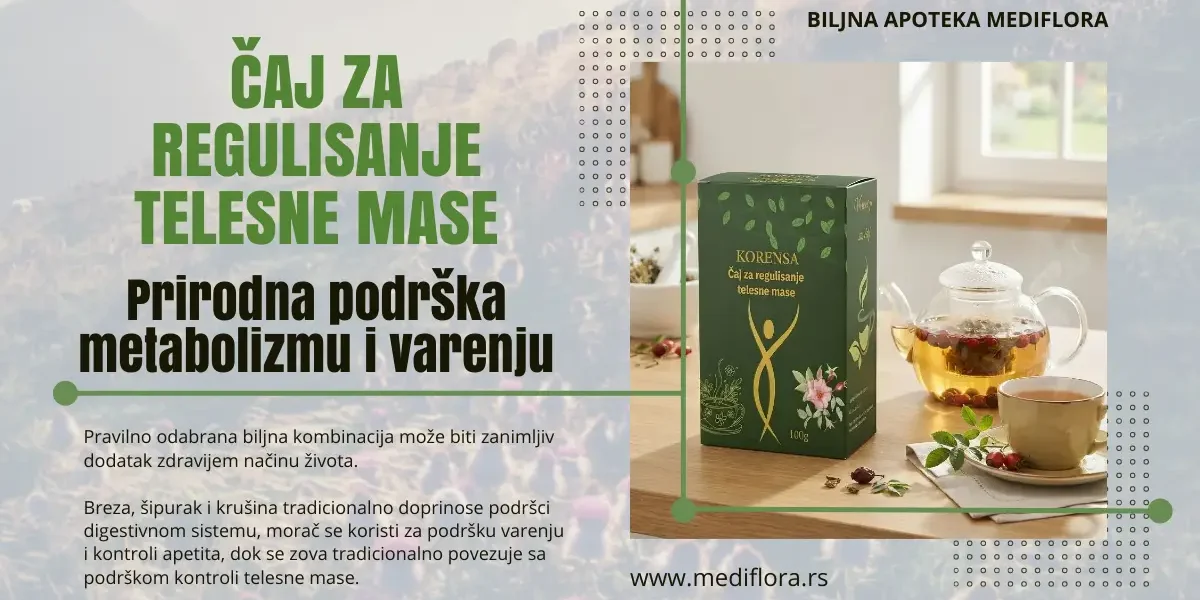 Čaj za regulisanje telesne mase: Prirodna podrška metabolizmu i varenju